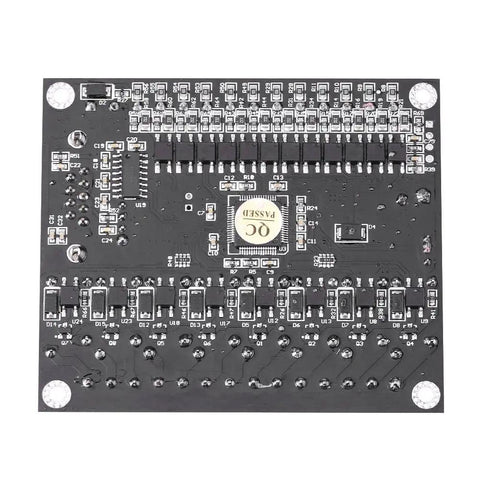 Top view of FX1N-20MR DC Panel PLC Controller with industrial control board and relay output module for automation systems.