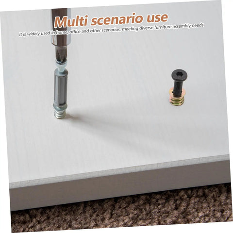Wood Furniture Threaded Inserts Kit With Bolts Nuts Wrenches And Drill Bit 50 Piece Metal Connector Hardware in use on board