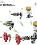 Outdoor Faucet Repair Kit With Anti Siphon Frostproof Valve And Vacuum Breaker For VACVBKX1B installation process