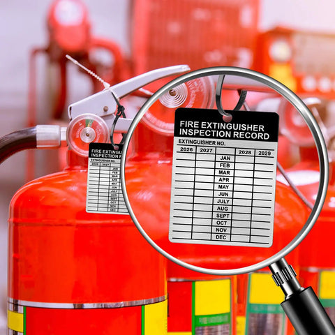 Keep Your Worksite Compliant With These Hella Durable Metal Fire Extinguisher Inspection Tags Designed For On Point Monthly Safety Checks And Zero Stress Record Keeping