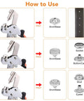 How to use Heavy Duty Snap Fastener Tool Kit With 100 Pairs Of 15mm Stainless Steel Snaps for DIY crafts step-by-step guide