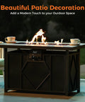 42 Inch Propane Fire Pit Table With Ceramic Top 2 In 1 Fire Table Turns Any Patio Into A Cozy Lounge Black Outdoor Gas Firepit
