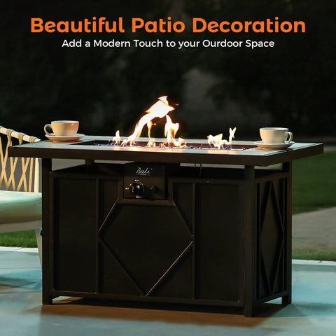 42 Inch Propane Fire Pit Table With Ceramic Top 2 In 1 Fire Table Turns Any Patio Into A Cozy Lounge Black Outdoor Gas Firepit