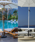 Heavy Duty Universal Umbrella Stand Replacement Tube For Outdoor Use Stainless Steel Base Bracket with umbrellas by pool and patio