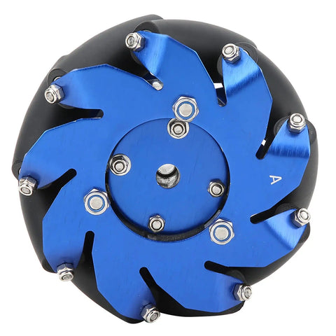 Heavy Duty 4 Inch Mecanum Wheel Right With Aluminum Body And TPU Rollers For Smooth All Direction Mobility In Industrial Robots