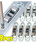 Top Notch Smooth As Butter Silent Glide Pulley Wheels For Sliding Doors And Windows Heavy Duty U Type Rollers Whisper Quiet Furniture Track Hardware Easy Swap Out Set Of Eight Pieces showing two rollers and eight total.