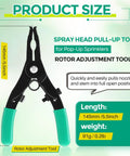 Sprinkler Pull Up Tool For Pop Up Heads Grab And Go Design Easy Grip size description with length 145mm and weight 91g displayed