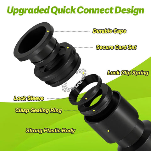No Hassle Quick Connect Drip Irrigation Tee Fittings For 1/4 Inch Tubing, 32 Pieces Push To Fit Leak Free Drip Line T Connectors detailed view
