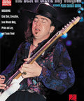 Cover of Easy Guitar Blues Classics: 16 Stevie Ray Vaughan Songs With Notes and Tab, Softcover Songbook, musician playing guitar