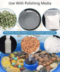 Various polishing media for use with Beefy Vibratory Tumbler Machine For Jewelry Polishing And Metal Parts 3.5L Rock Tumbler