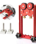 2 In 1 Thin Rip Jig Guide Feather Boards For Table Saws Router Tables And Band Saws With Anti Kickback Bearing in red