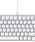 Full Size Prebuilt Mechanical Gaming Keyboard Featuring Compact 96 Layout In Crisp White Design With Silky Smooth Linear Switches.