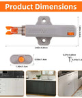 Heavy Duty Push To Open Door Latches For RV Cabinets And Closets Non Magnetic Touch Release Opener 4 Pack dimensions image