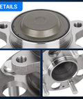 Close-up details of a Rear Wheel Bearing And Hub Assembly For Honda Civic 2013 2014 2015 Rear Left And Right With ABS 5 Lug Set Of 2