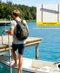 Heavy Duty Aluminum Dock Ladder Beefy Build With 500 Pound Capacity, Four Step, Non Slip Wide Steps For Wet Surfaces, Removable Design, Sturdy Frame That Will Not Wobble, Easy Setup For Boats, Docks, Or Piers; aluminum dock ladder on boat