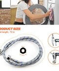 6Ft Stainless Steel Washer Hoses With 90 Degree Elbows Burst Proof Three Quarter FHT Standard Thread Two Pack Red And Blue Braided Hot And Cold Water Supply Lines Built Tough With 10 Year Warranty