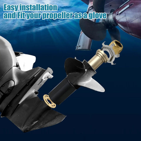 Illustration of Brass Prop Hub Replacement Kit For Alpha One Style Outboard Propellers With Quicksilver Brass 835257Q1 835257K1