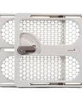 Pressure Mounted Easy Fit Baby Gate With Memory Feature Fits 28 To 40 Inches Taupe One Hand Lock And Release