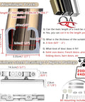Heavy Duty Sliding Barn Door Hardware Track Kit Exterior With Low Profile Pocket Door Rail for 8 Wheel Hanger System, diagram and parts overview