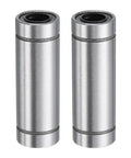 Two Pack LM8LUU Linear Bearings 8mm Bore 15mm OD 45mm Length With Dual Rubber Seals for Smooth Motion in CNC Machines 3D Printers