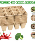 10 Pack Seedling Starter Trays With 120 Cells Biodegradable Germination Trays Plant Starter Peat Pots For Seedlings Eco Friendly