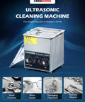 Straight Up Workhorse 2L Ultrasonic Cleaner Tank With 60W Cavitation Waves And Sweet 100W Heater Paired With Precise Digital Timer for effective cleaning.