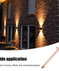 T Shaped Wall Lamp Accessory Kit With M10 Threaded Hollow Iron Tube For Commercial Spaces And Offices, Go To Pro Grade Lighting Fixture Stem That Resists Deformation And Keeps A Sleek Look, rose gold T-shaped wall lamp stem shown with wide application