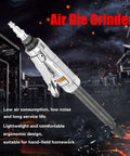 High Octane Air Angle Die Grinder Pumping 25000 RPM Sick Torque With A Gnarly Good Grip And 3MM Chuck For Badass Metal Shaping And Fast Polish Runs with ergonomic design for easy handling.