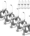 Five Eighth Inch Thumb Operated Offset Cam Lock Latch For Cabinet Mailbox Drawer RV Compartment Camper Storage Door Latch Keyless Twist 100 Percent Metal Chrome Zinc Alloy Non Locking 5 Pack, showing five latches and five offset cams.