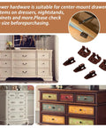 Heavy Duty Plastic Slide Repair Kit for Kitchen Cabinets, with brown glides for smooth drawer movement, ideal for dressers.