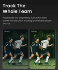 Soccer players tracked using Falcon All-In-One AI Action Camera Pro-Grade Game-Ready 4K Auto Tracking For Soccer, Basketball And Football.