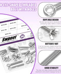 12Pcs M8 X 30mm 304 Stainless Steel Eye Bolts And Wing Nuts Kit in packaging overview with product features displayed