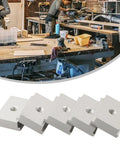 Beefy Five Piece Aluminum Alloy T Track Nuts M6 M8 Set For T Slot Woodworking with workshop background