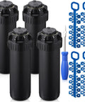 2 Pack In Ground Pop Up Sprinkler Heads Compatible With Rain Bird 5000 Series Gear Drive Rotors with screwdriver and installation tools.