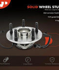 Front Wheel Bearing And Hub Assembly With ABS For Dodge Ram 1500 2006 2009, five stud wheel, heavy load capacity, automotive grade steel.