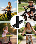 Two Pairs Bike Handlebar Grips For Road Mountain And Folding Bikes Black Rubber Comfort Grips With Easy Installation