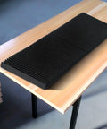 Flexible Milling Machine Bellows Cover And Way Covers For Dust Protection on wooden table, black accordion style, 130mm length