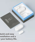 Box and components of 2-Pack WiFi Door And Window Sensor For Smart Home Security With Real-Time Alerts, No Subscription Needed, Energy Savings