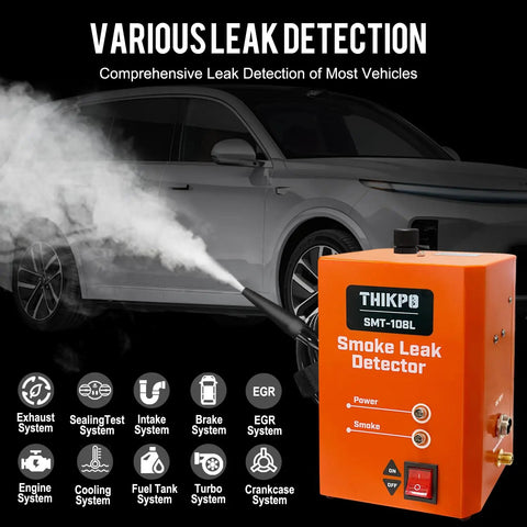 Automotive Smoke Machine With Built In Air Compressor, 12V DC Leak Detector For EVAP Vacuum And Turbo Leaks, smoke demonstration