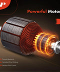 Powerful motor design showcasing varnished wire winding and precision flow control for Heavy Duty Engine Electric Water Pump Direct Fit For Toyota Camry Avalon And Lexus ES300h Two Point Five Liter Engines Fast Coolant Fix Plug And Play Slick Swap Oem Grade Spec 1704050 WPT191 41517E 161A0390.