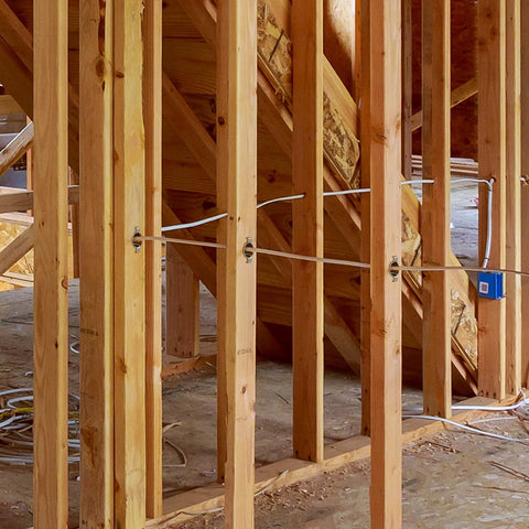 Smart Shield Nail Guard For Wire And Cable Protection, Heavy Duty Steel Nail Guard protecting wires through wooden studs