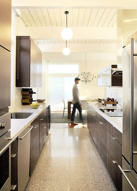 Modern kitchen with Premium Plus Stone Sealer Protector for countertops fights stains on natural stone marble and granite surfaces.