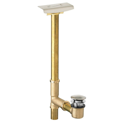 Evolution Deep Soak Max Drain 1.5 Inch Satin Nickel Finish Tap Actuated Pop Up Drain Solid Brass Construction Works With Evolution Series Tubs Ideal