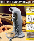Professional Manual Ring Engraving Machine For Jewelry Makers Featuring Heavy Duty Steel Frame Precise Inner Ring Carving And Hassle Free Operation Built Tough For Daily Grind with various metal rings.