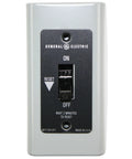 General Electric CR101Y1 manual motor starter front view in gray enclosure with ON/OFF switch