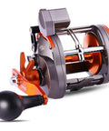 Line Counter Trolling Reel With Conventional Level Wind For Saltwater Fishing Beeffy? Heavy Duty Thunder LS II 3000R close-up