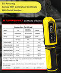 Quarter Inch Digital Torque Wrench With Color Screen And Five Units In Lbs Ft Lbs Nm KgF Cm Kg M For Bike Auto And DIY Projects Two Percent Accuracy Buzzer Vibration And LED Alerts shown with calibration certificate