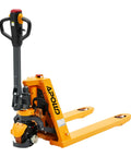APOLLOLIFT electric pallet jack with 48-inch forks, yellow-orange steel frame
