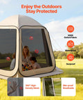 Pop Up Screen House Tent For Four To Eight People 10 By 9.2 Feet Portable Gazebo with mesh netting sides for outdoor activities