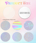 160 Pcs Colorful Holographic Badge Film For Button Makers 58mm Two And A Quarter Inch Glittery Protective Films